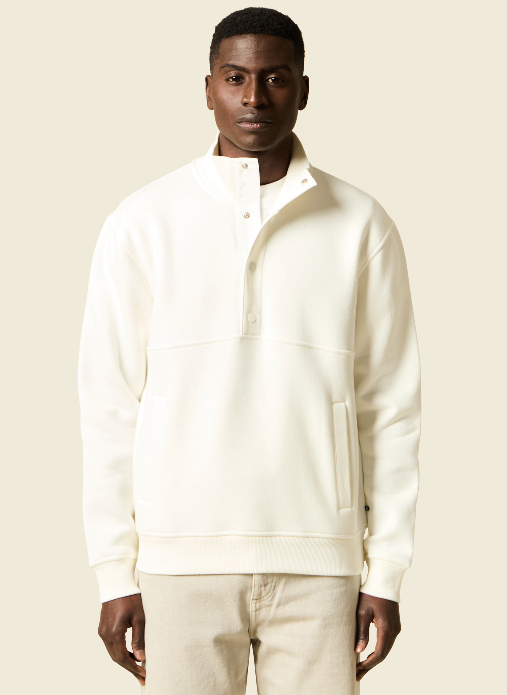 Sweats à capuche SWETBUTTONH homme blanc Bonobo Sweats à capuche SWETBUTTONH homme blanc Blanc