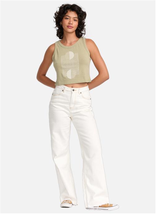 RVCA Jeans droit Coco Denim femme blanc