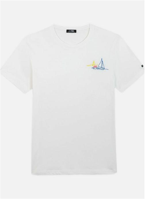 TBS Tee-shirts T-shirt manches courtes SOHANTEE ARCTIQUE homme blanc