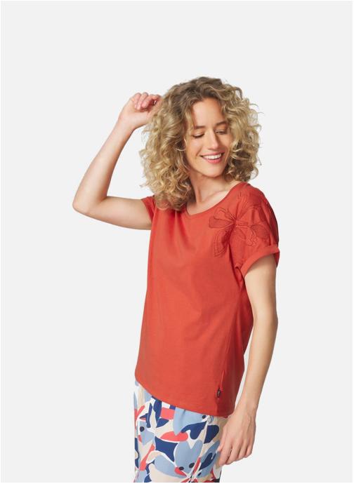 TBS Tee-shirts Polo Manches courtes avec revers ZELDATEE GRENADE femme rouge