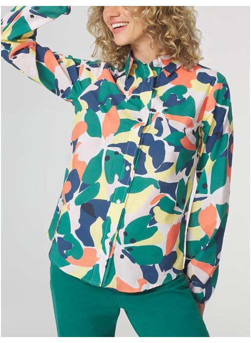 TBS Chemises Chemise manches longues AGLAECHE HORIZON femme vert
