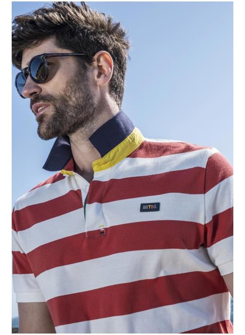TBS Polos Polo manches courtes SERGOPOL GRENADE homme rouge