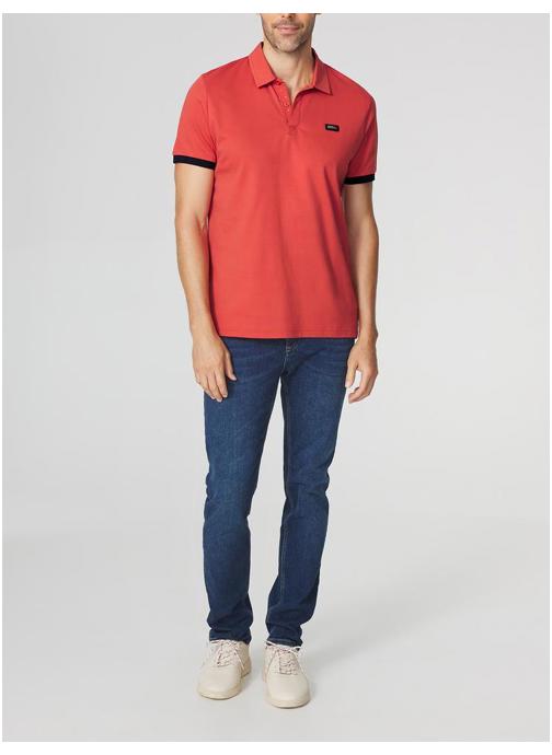 TBS Polos Polo manches courtes BARZOPOL NAVY homme rouge