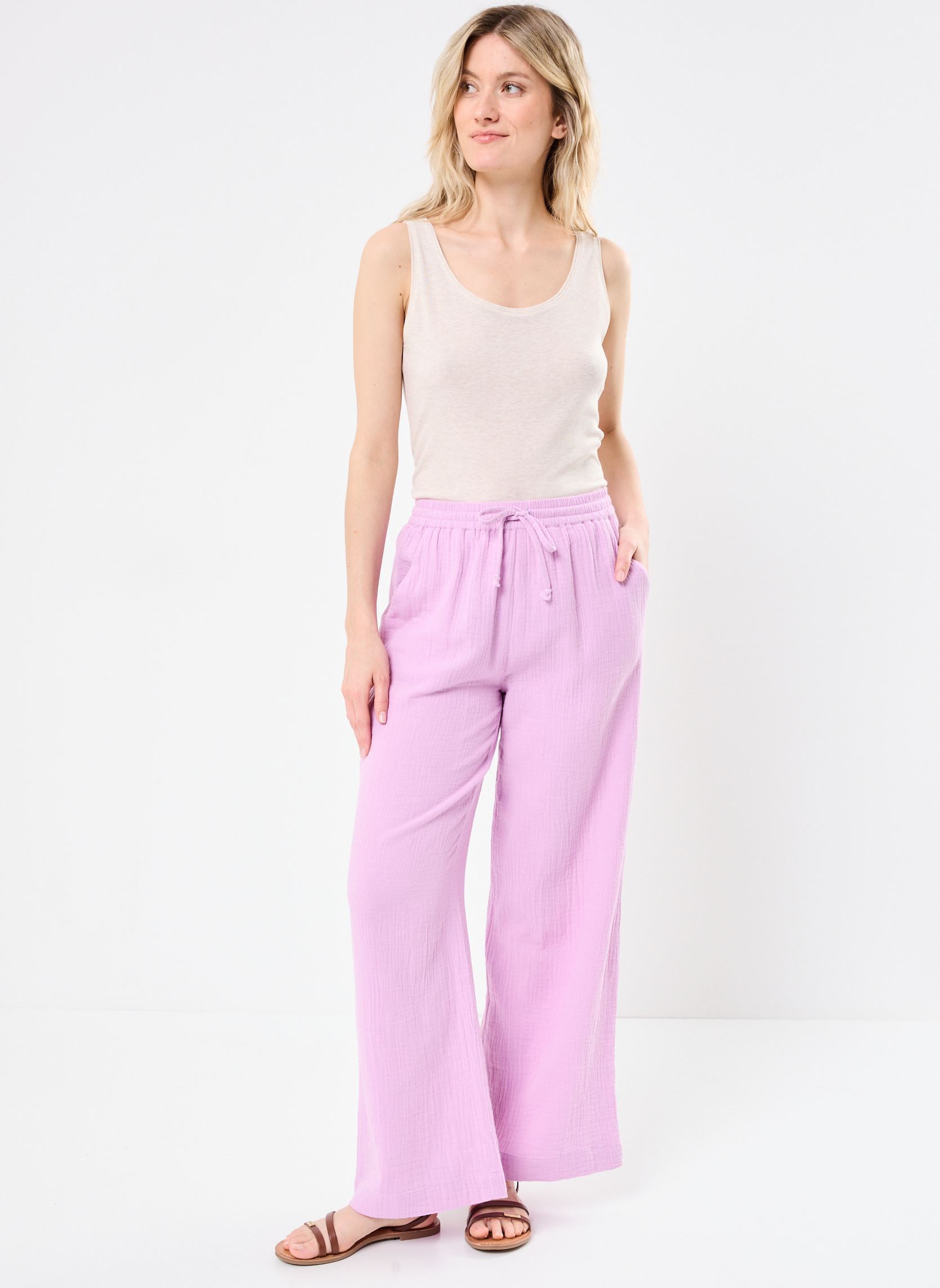 Pantaloni larghi Palmy donna rosa La Petite Etoile Pantaloni larghi Palmy donna rosa Rose