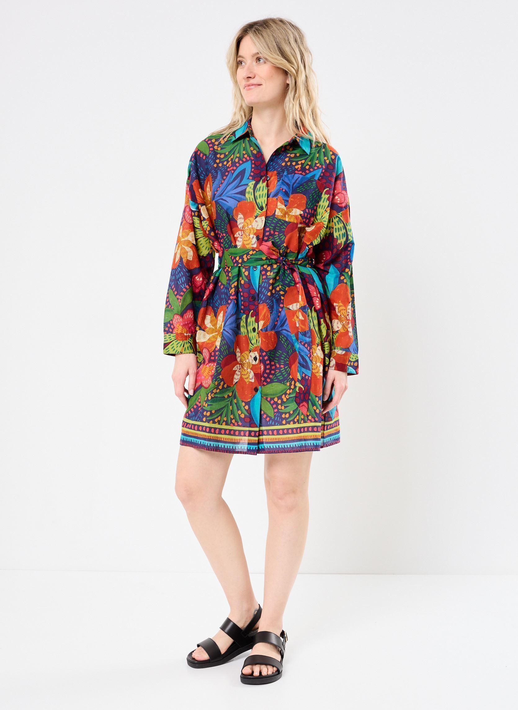 Robes Chemise Reeze femme multicolore La Petite Etoile Robes Chemise Reeze femme multicolore Hibiscus