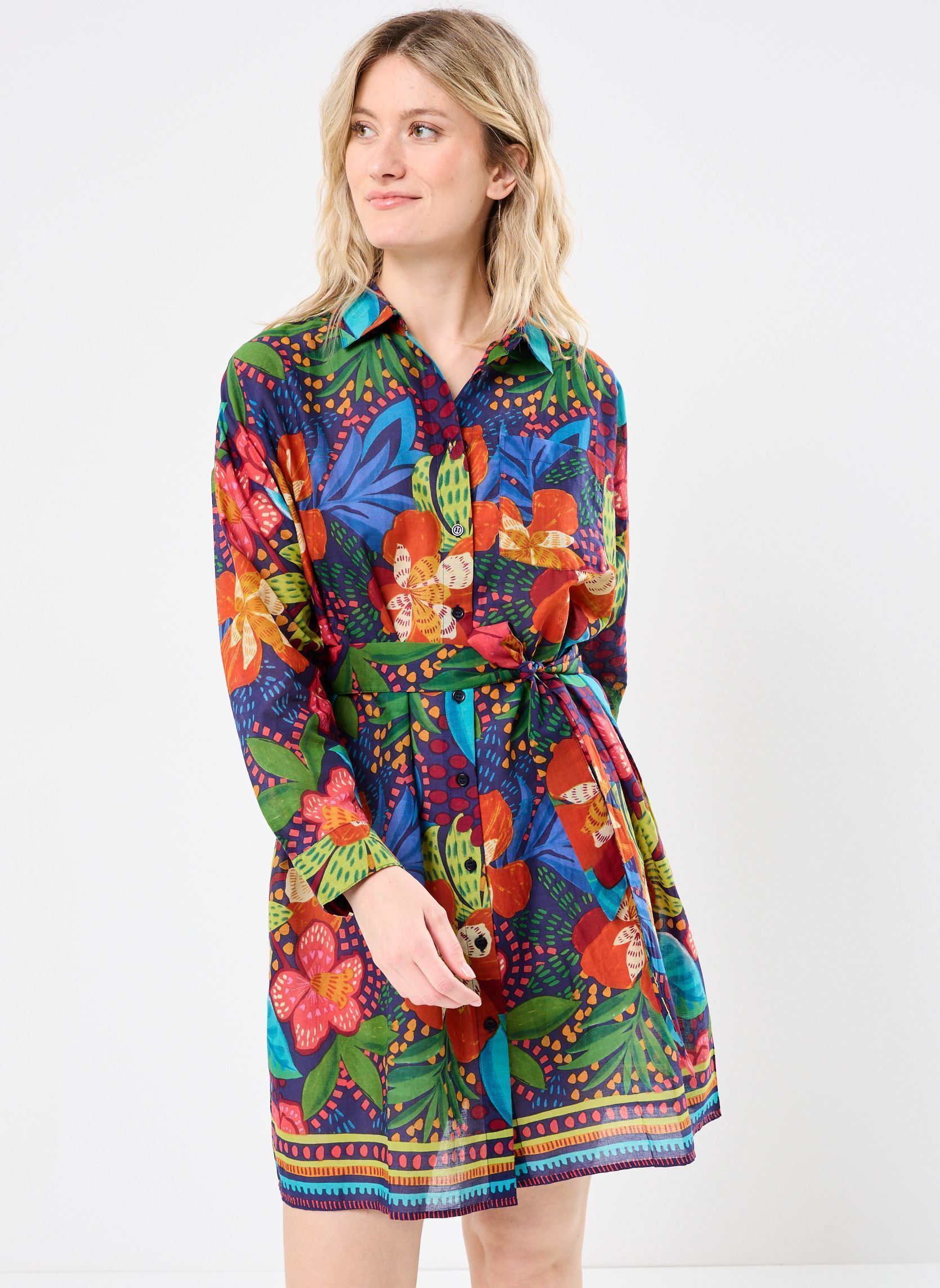 Robes Chemise Reeze femme multicolore La Petite Etoile Robes Chemise Reeze femme multicolore Hibiscus