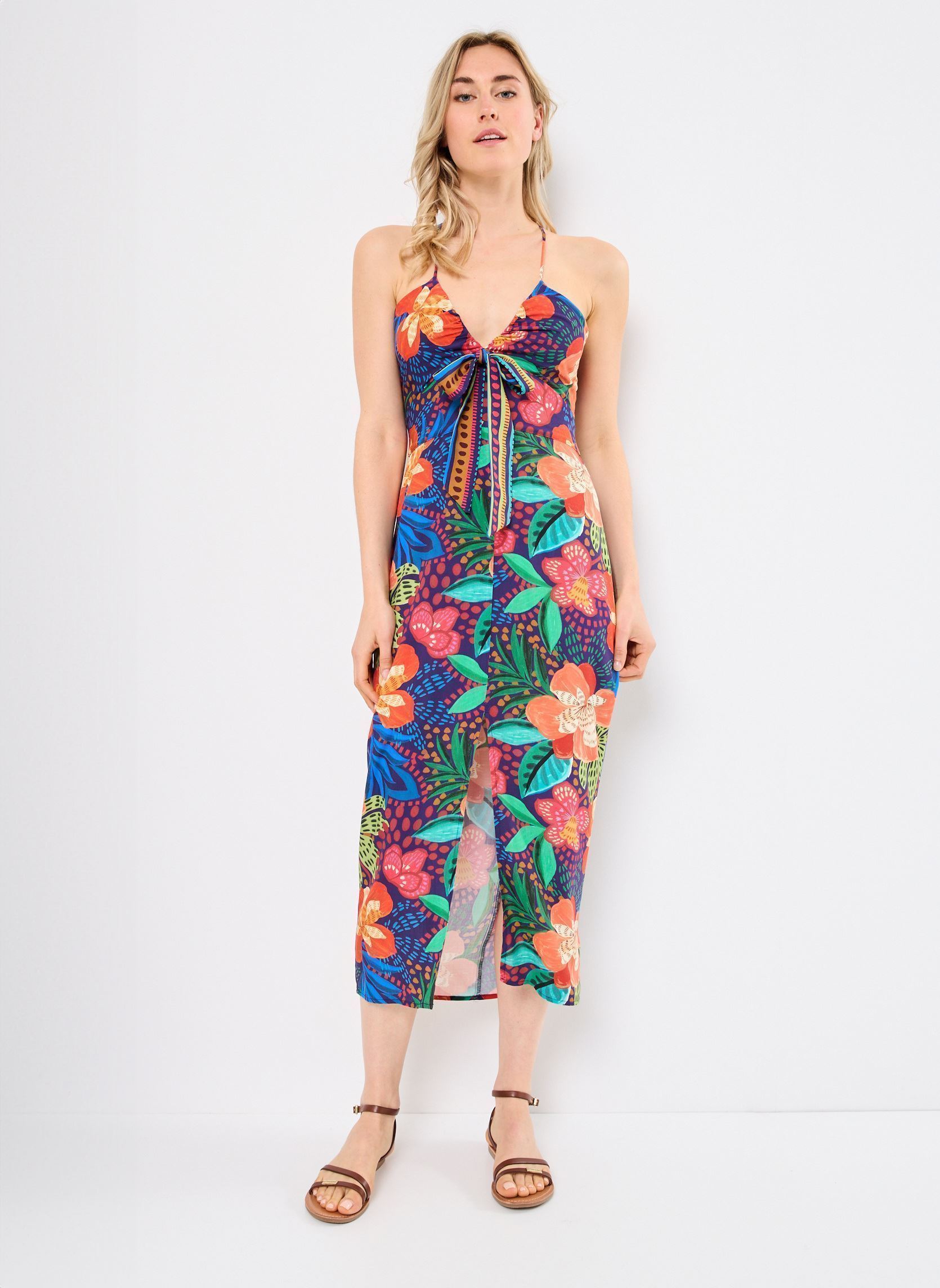 Robes Rolly femme multicolore La Petite Etoile Robes Rolly femme multicolore HIBISCUS