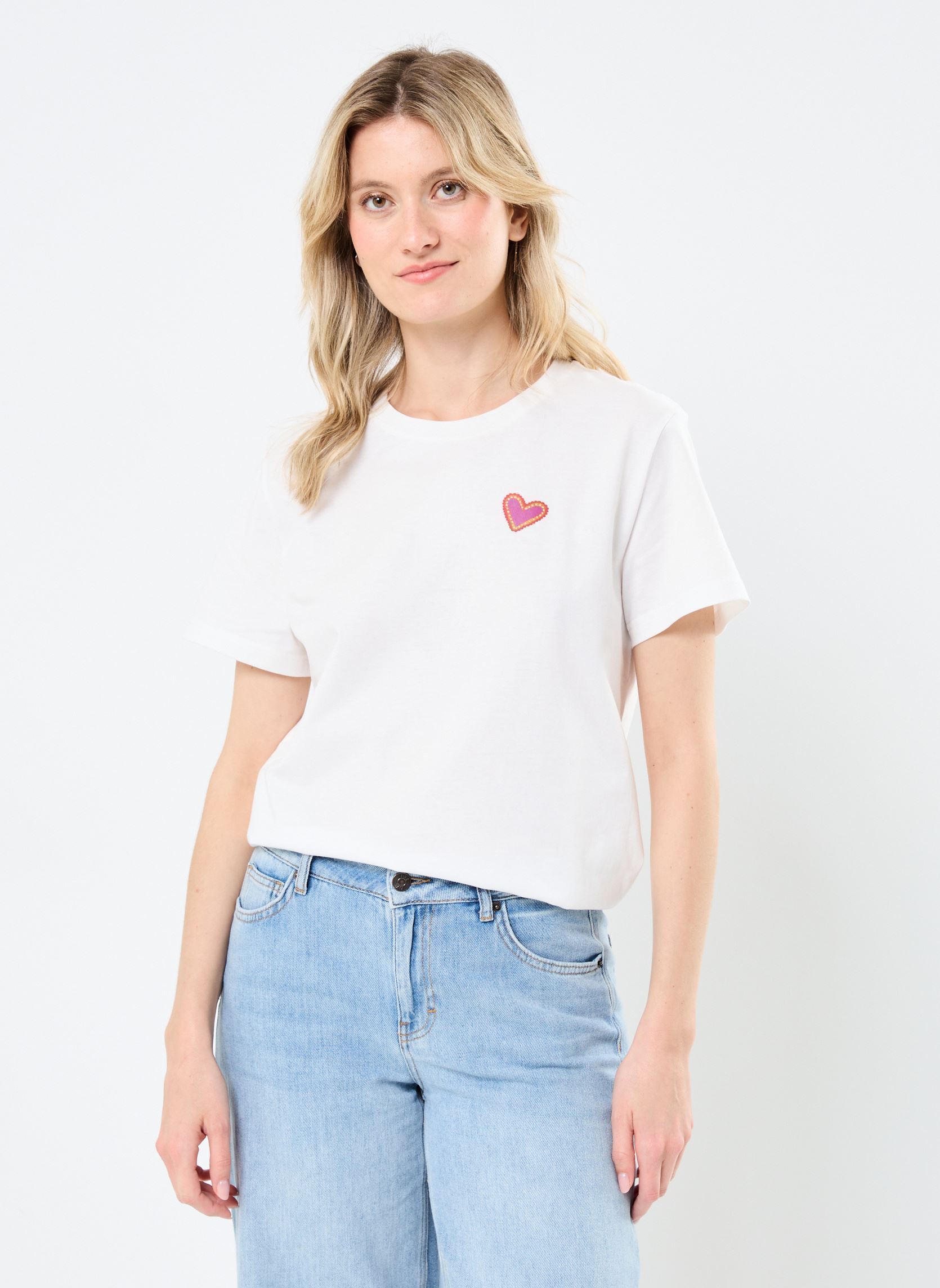 Kurzarm-T-Shirts Tack damen weiß La Petite Etoile Kurzarm-T-Shirts Tack damen weiß Ecru