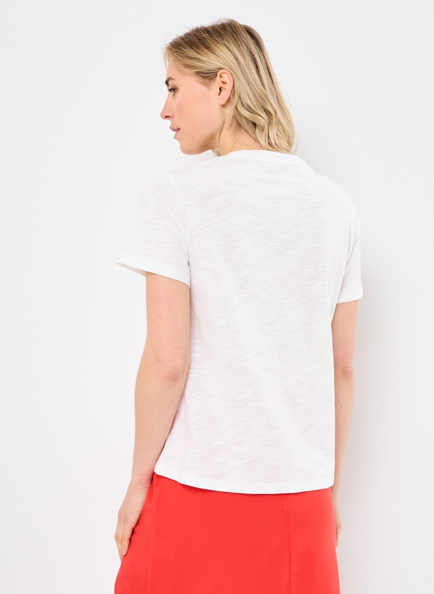 Tee-shirts manches courtes Tena femme blanc La Petite Etoile Tee-shirts manches courtes Tena femme blanc Ecru