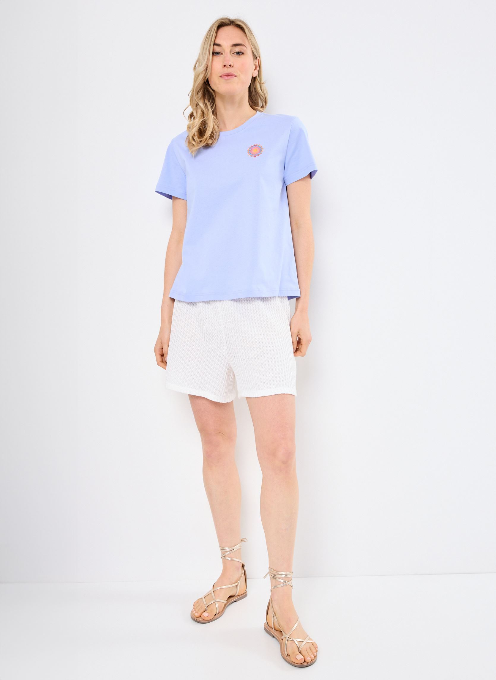 Tee-shirts manches courtes Tick femme bleu La Petite Etoile Tee-shirts manches courtes Tick femme bleu Bleu