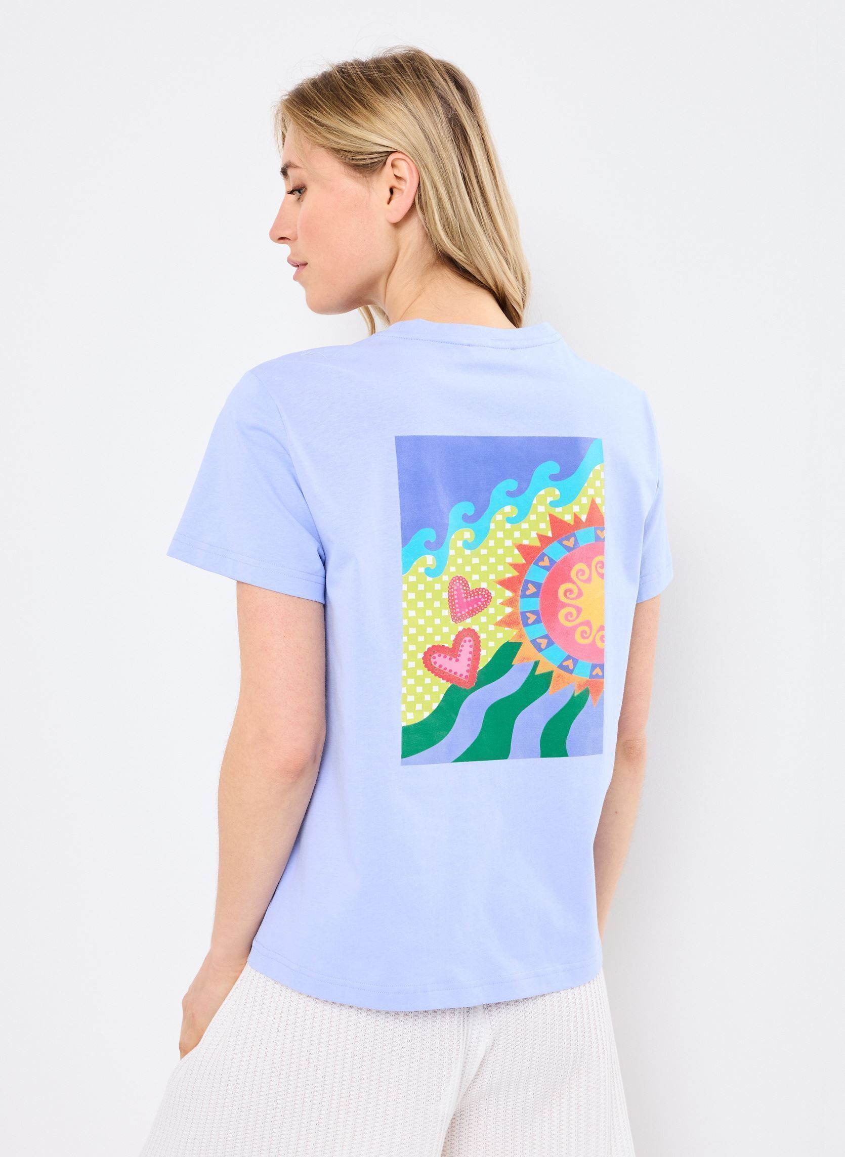Tee-shirts manches courtes Tick femme bleu La Petite Etoile Tee-shirts manches courtes Tick femme bleu Bleu