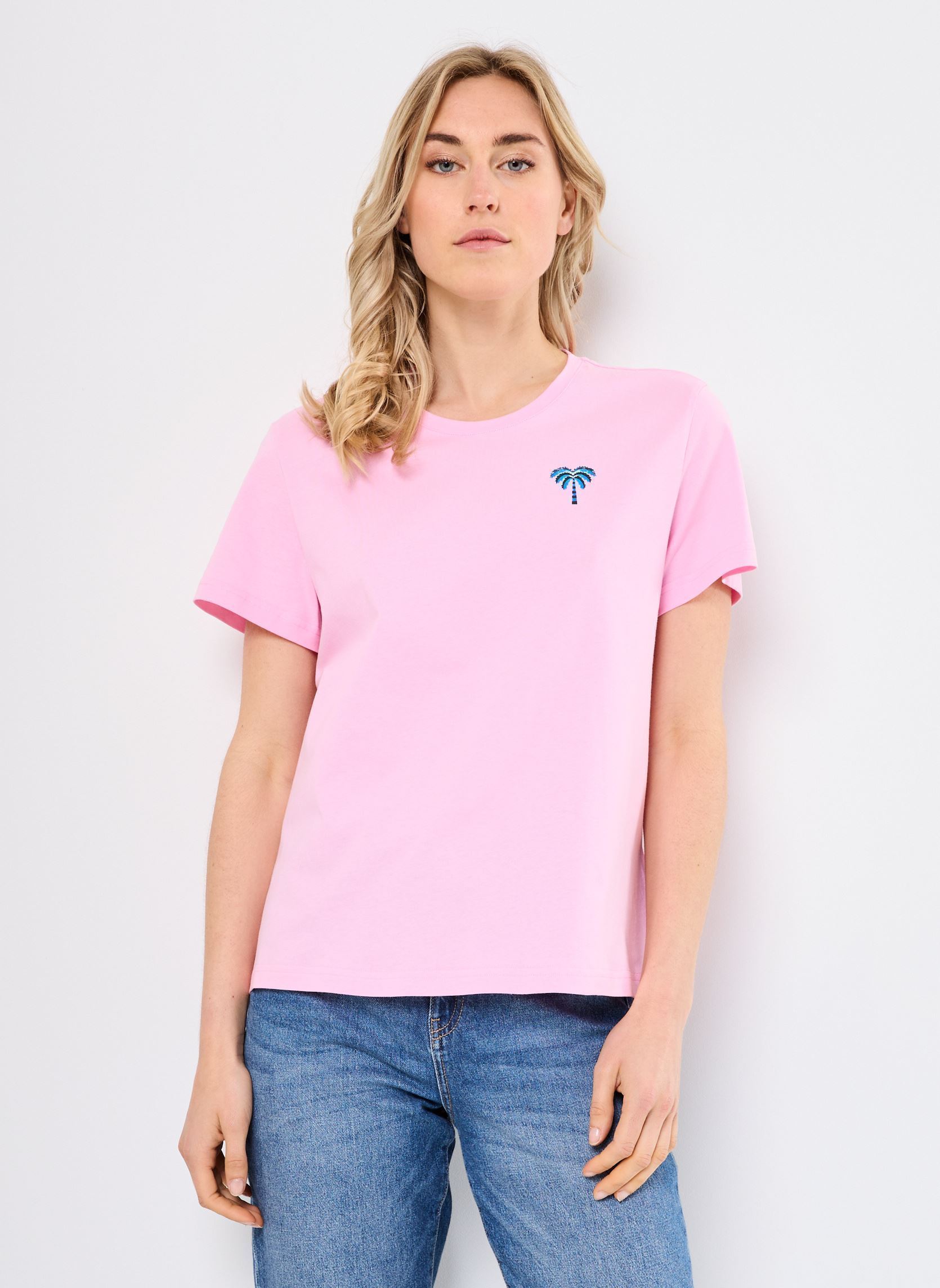 T-shirts met korte mouwen Tock dames roze La Petite Etoile T-shirts met korte mouwen Tock dames roze Rose