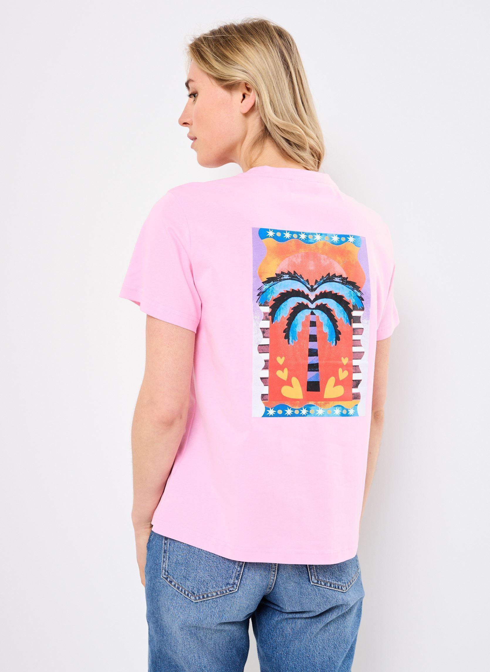 T-shirts met korte mouwen Tock dames roze La Petite Etoile T-shirts met korte mouwen Tock dames roze Rose