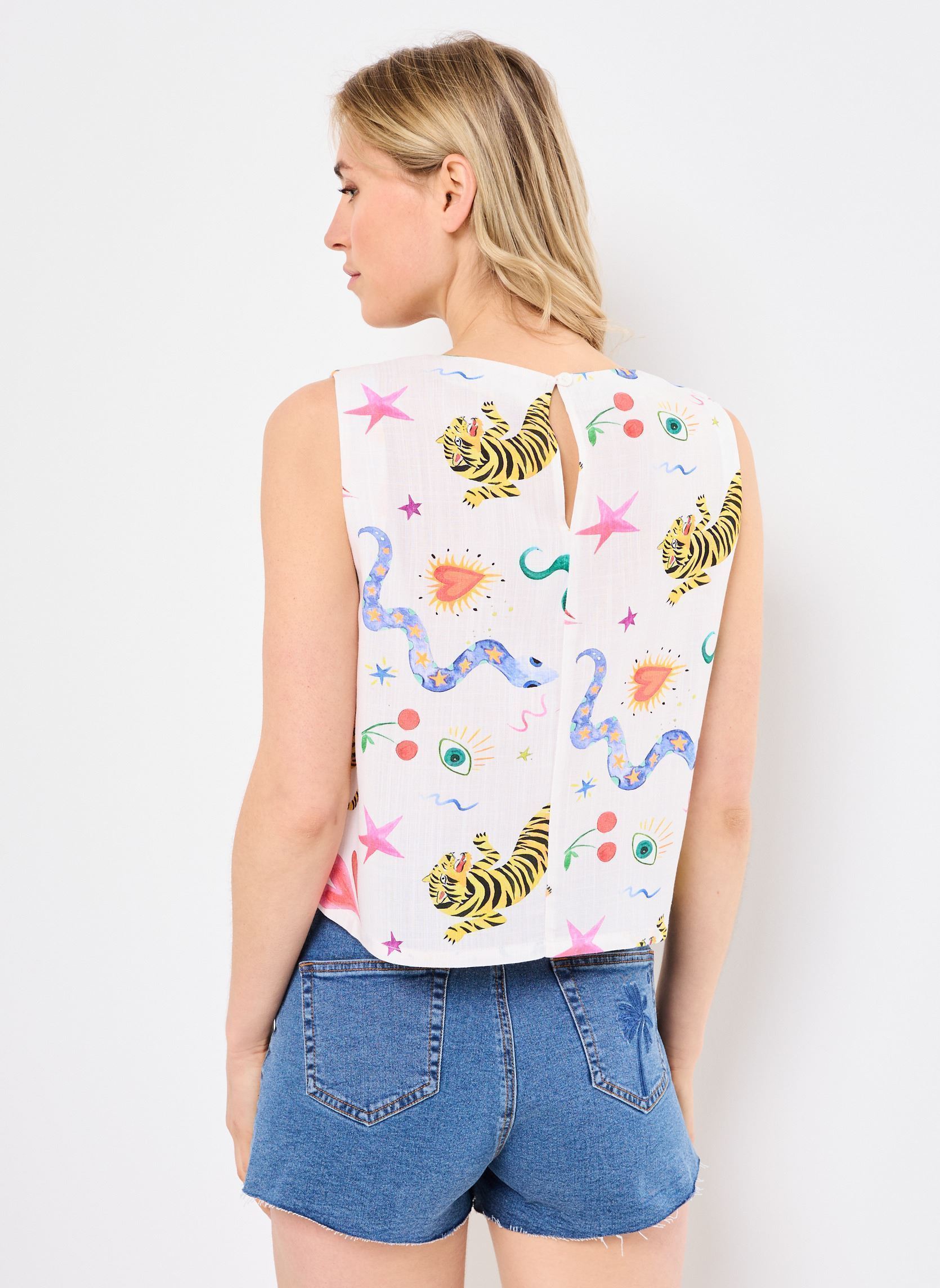 Tops Toria dames meerkleurig La Petite Etoile Tops Toria dames meerkleurig Tigre