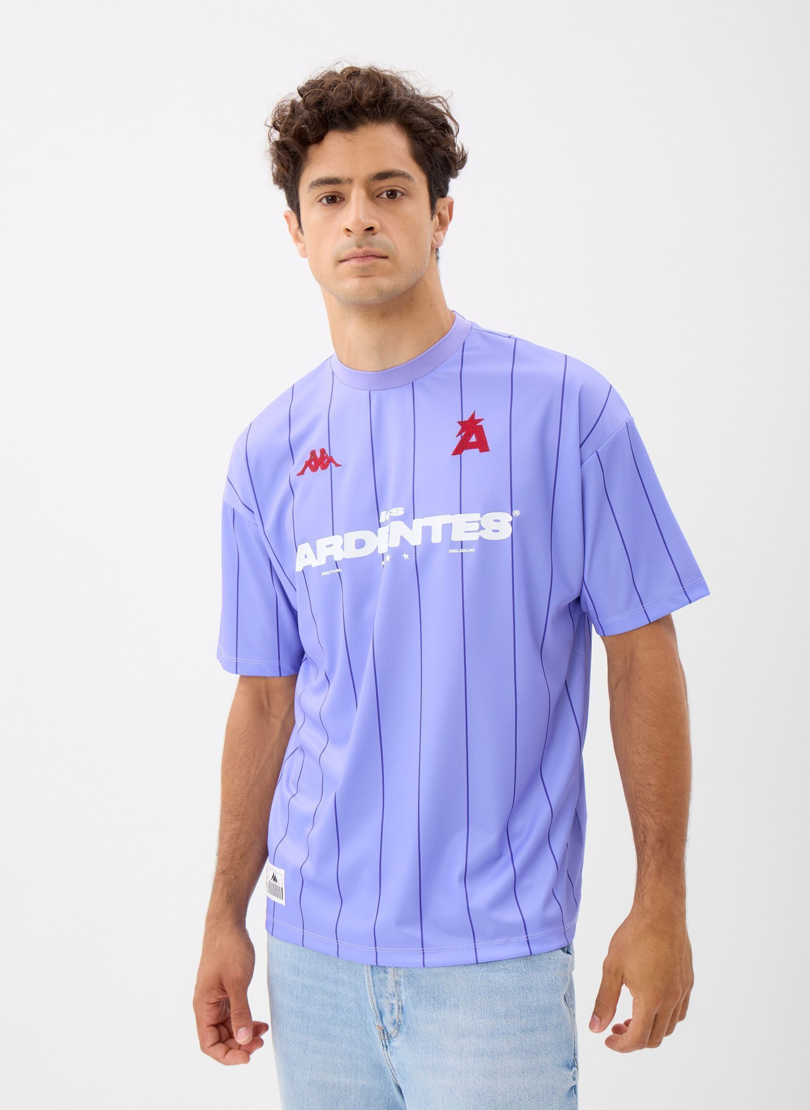 T-shirts met korte mouwen Authentic Klanis Les Ardentes heren paars Kappa T-shirts met korte mouwen Authentic Klanis Les Ardentes heren paars LAVANDER