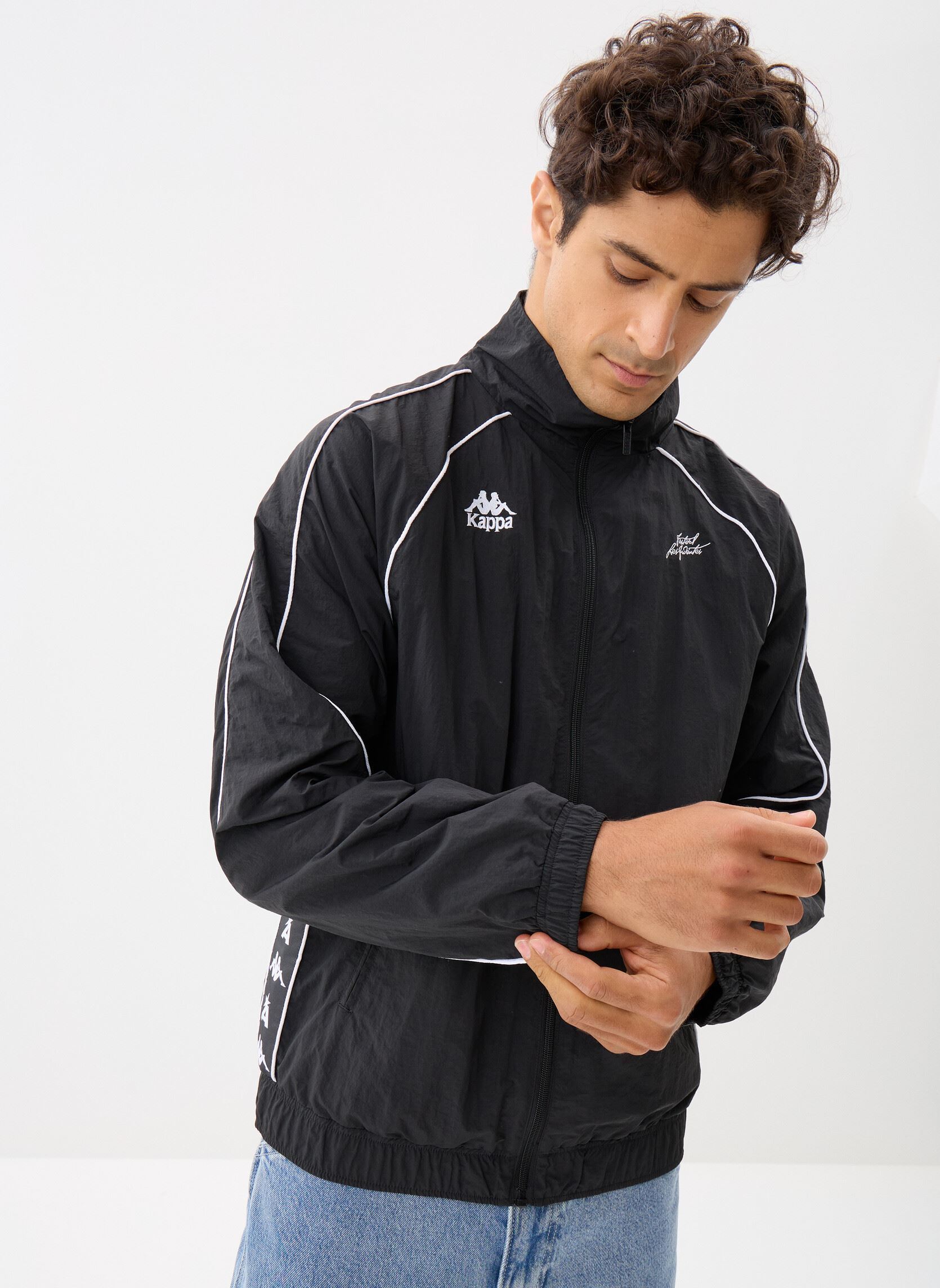 Trainingsjacken Authentic Krain Les Ardentes herren schwarz Kappa Trainingsjacken Authentic Krain Les Ardentes herren schwarz BLACK