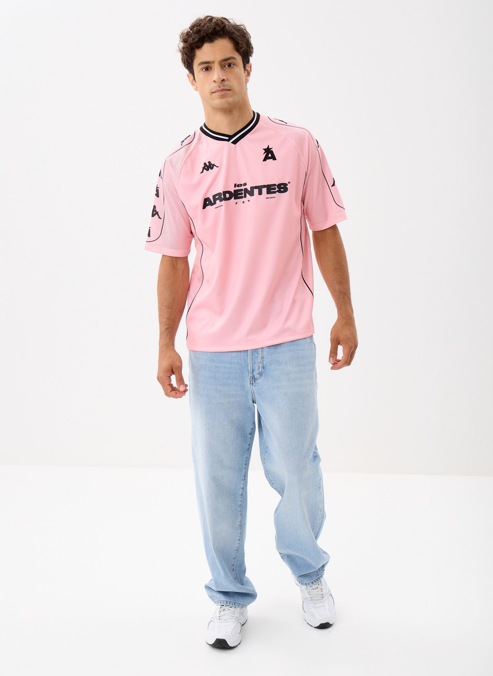 Kurzarm-T-Shirts Authentic Kekker Les Ardentes herren rosa Kappa Kurzarm-T-Shirts Authentic Kekker Les Ardentes herren rosa PINK - BLACK