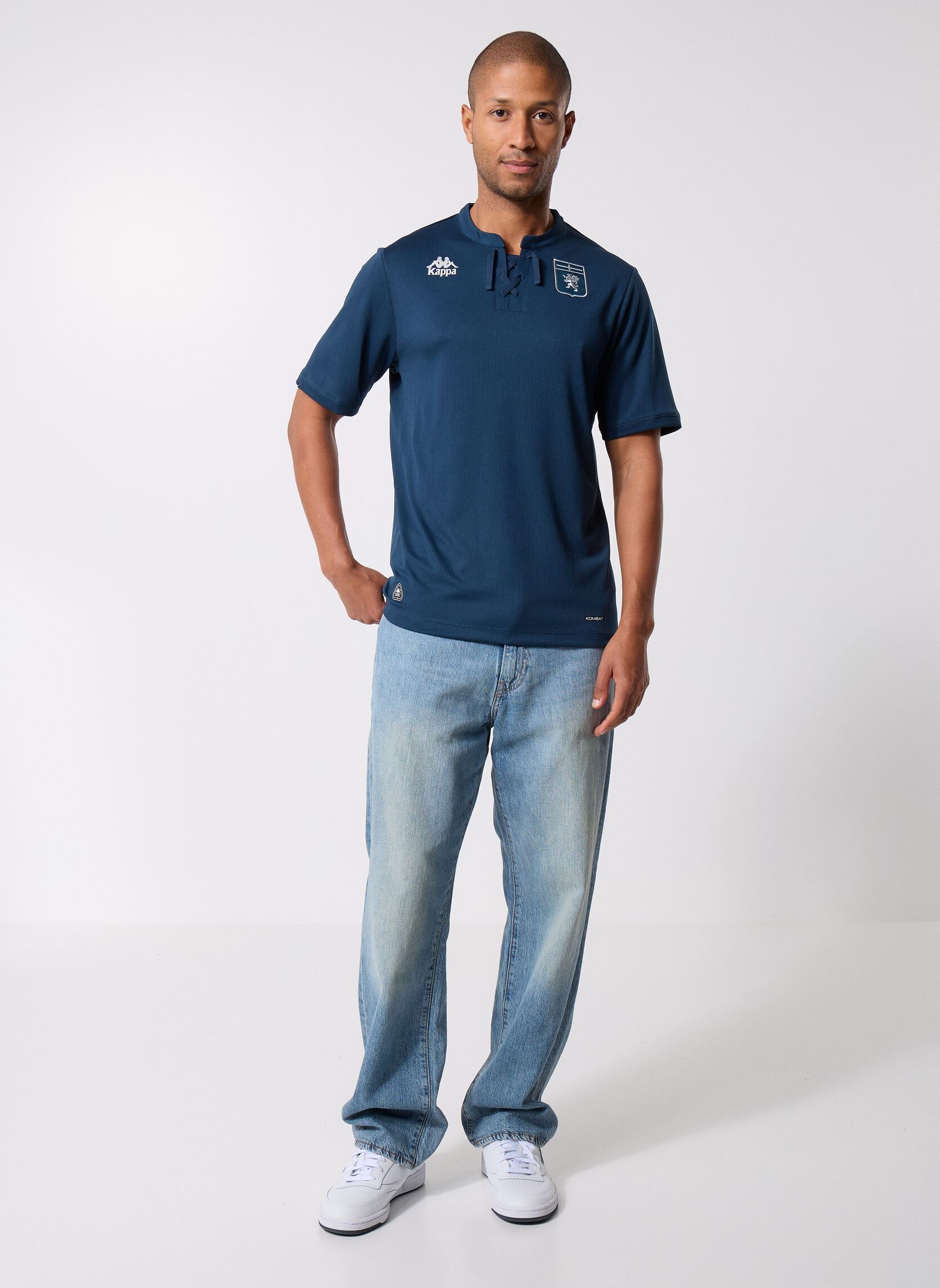 Korte mouwen polo's Kombat 2026 Third Genoa heren blauw Kappa Korte mouwen polo's Kombat 2026 Third Genoa heren blauw Blue DK