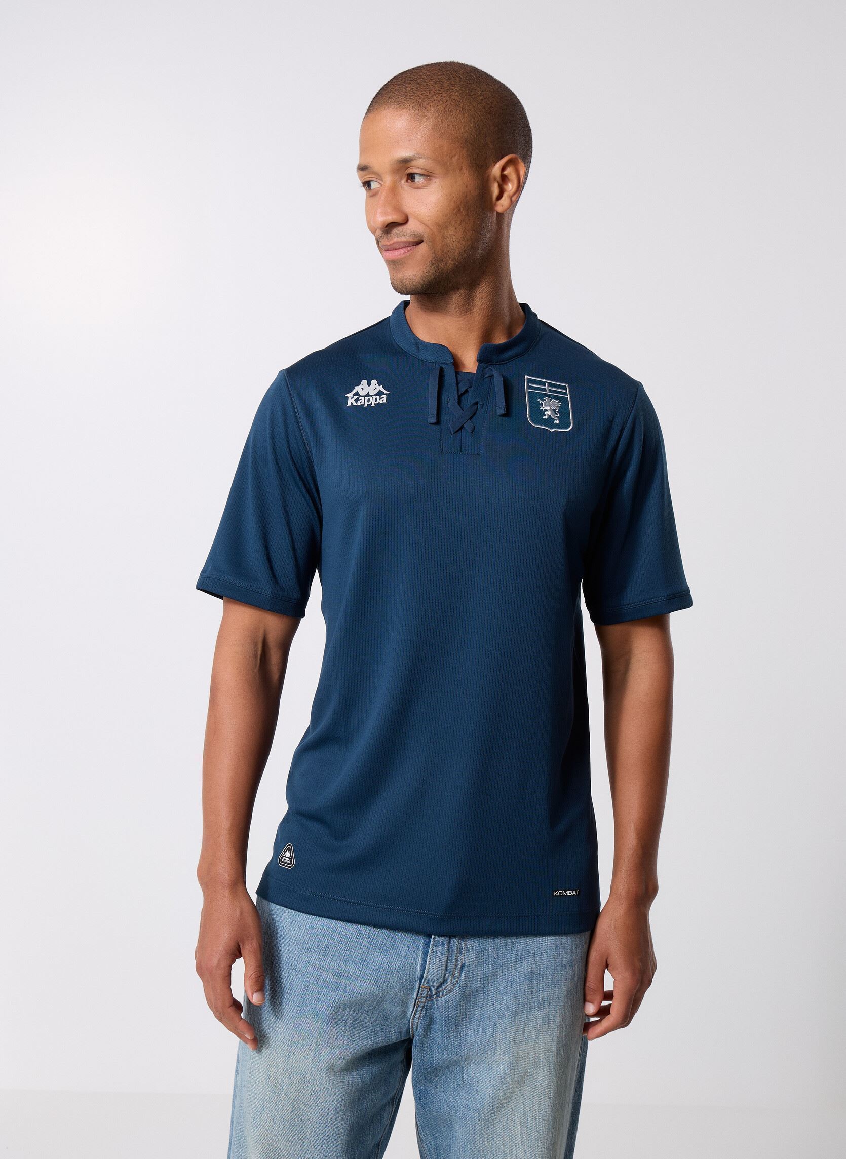 Korte mouwen polo's Kombat 2026 Third Genoa heren blauw Kappa Korte mouwen polo's Kombat 2026 Third Genoa heren blauw Blue DK
