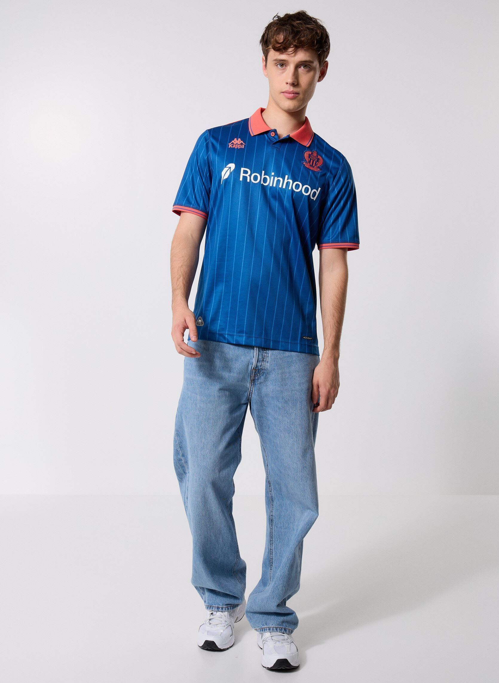 Kurzarm-Poloshirts Kombat 2026 Third Ogc Nice herren blau Kappa Kurzarm-Poloshirts Kombat 2026 Third Ogc Nice herren blau Blue Deep Sea-Orange Coral-Ora