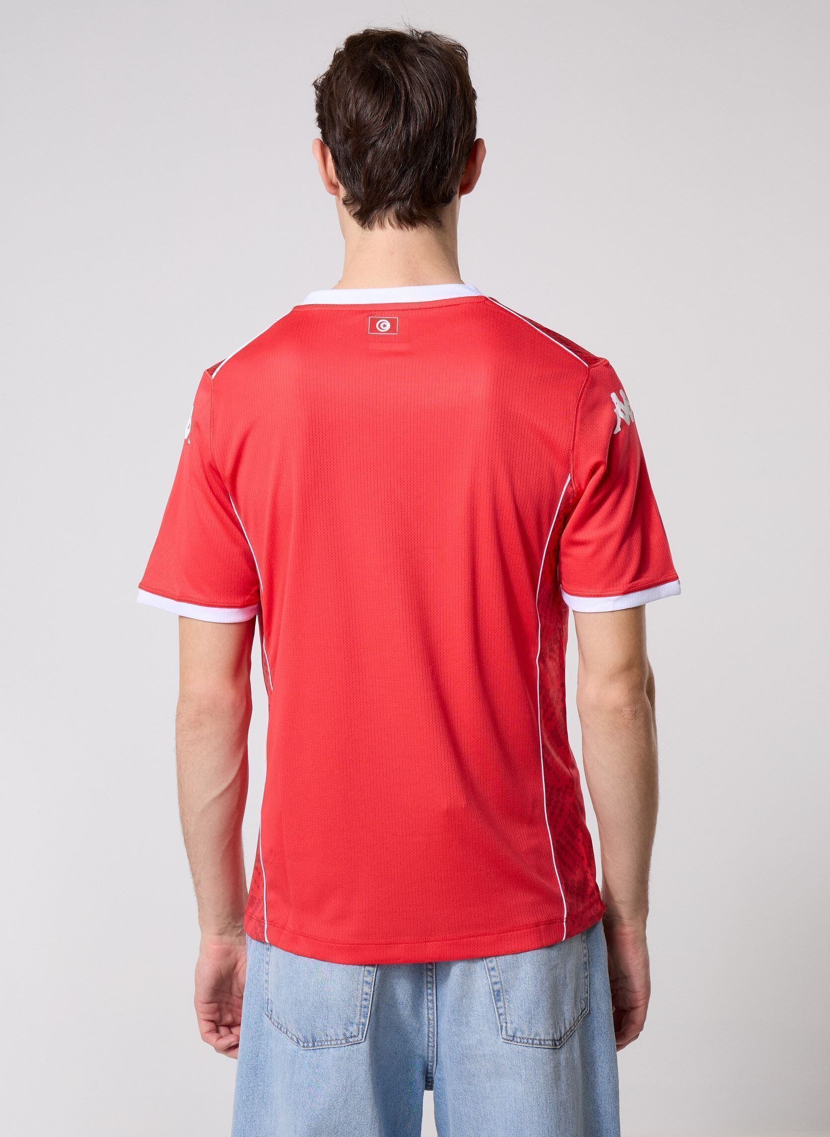 Tee-shirts manches courtes Kombat 2026 Home Tunisia homme rouge Kappa Tee-shirts manches courtes Kombat 2026 Home Tunisia homme rouge RED-WHITE