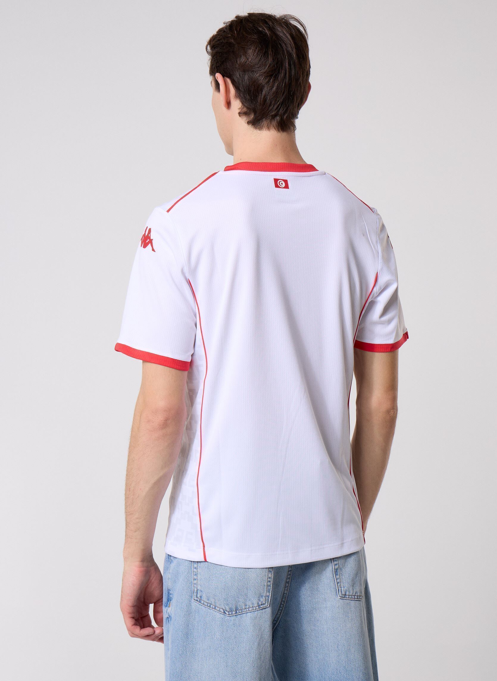 Tee-shirts manches courtes Kombat 2026 Away Tunisia homme blanc Kappa Tee-shirts manches courtes Kombat 2026 Away Tunisia homme blanc WHITE-RED