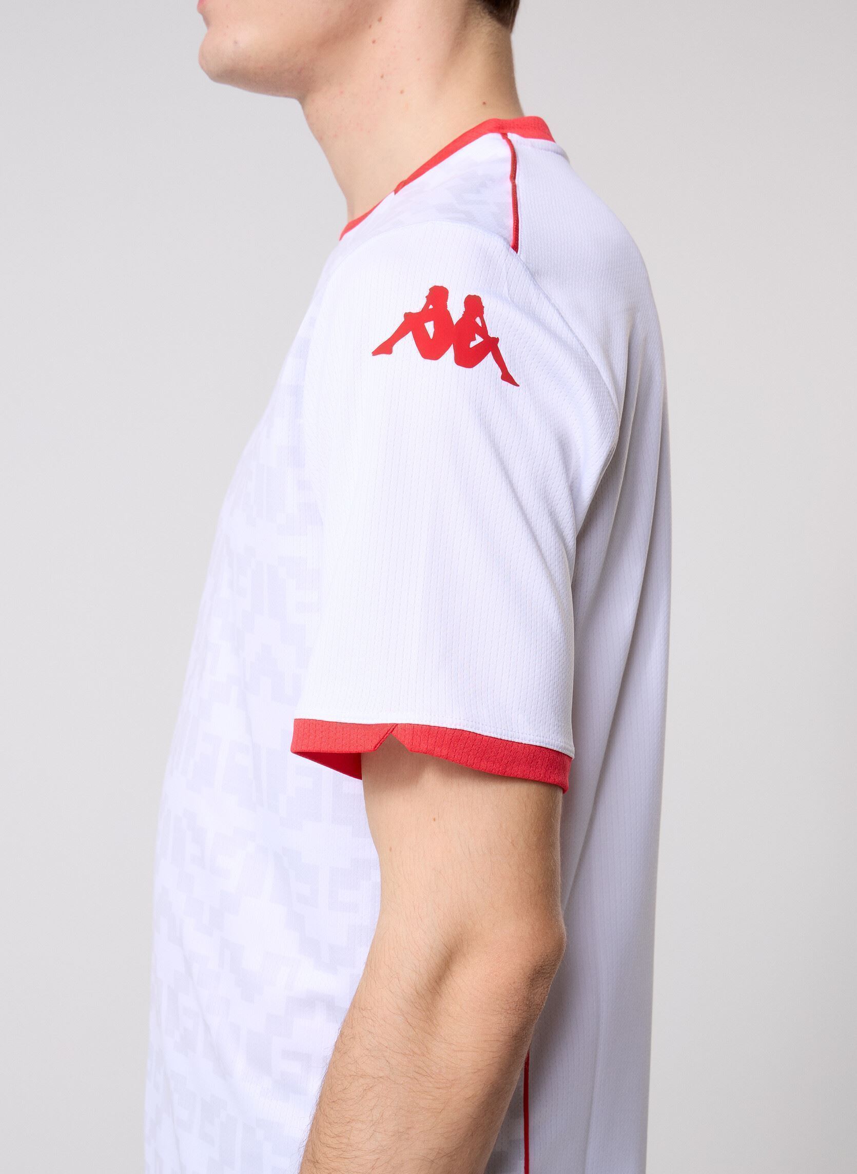 Tee-shirts manches courtes Kombat 2026 Away Tunisia homme blanc Kappa Tee-shirts manches courtes Kombat 2026 Away Tunisia homme blanc WHITE-RED
