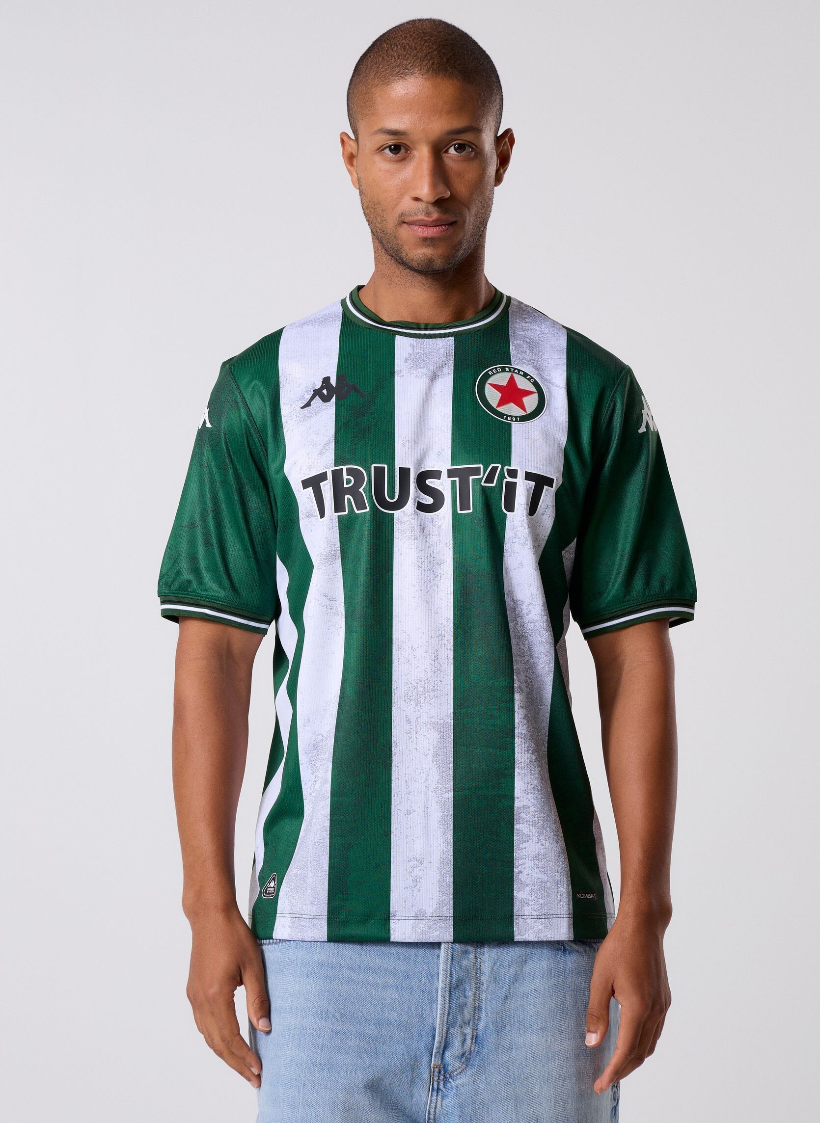 Tee-shirts manches courtes Kombat 2026 Home Red Star homme vert Kappa Tee-shirts manches courtes Kombat 2026 Home Red Star homme vert GREEN FORMAL-WHITE-RED