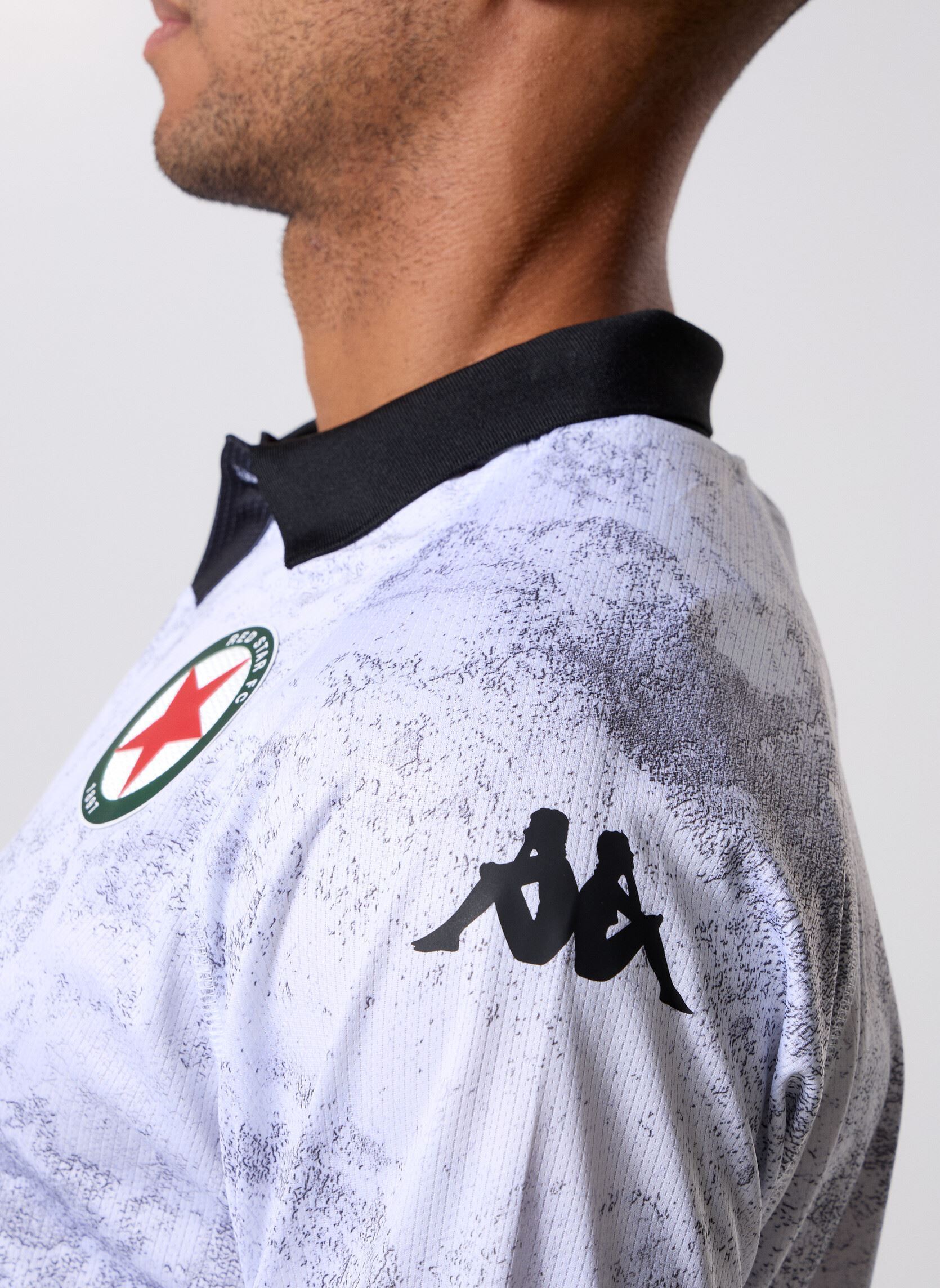 Kurzarm-Poloshirts Kombat 2026 Away Red Star herren grau Kappa Kurzarm-Poloshirts Kombat 2026 Away Red Star herren grau White-Black