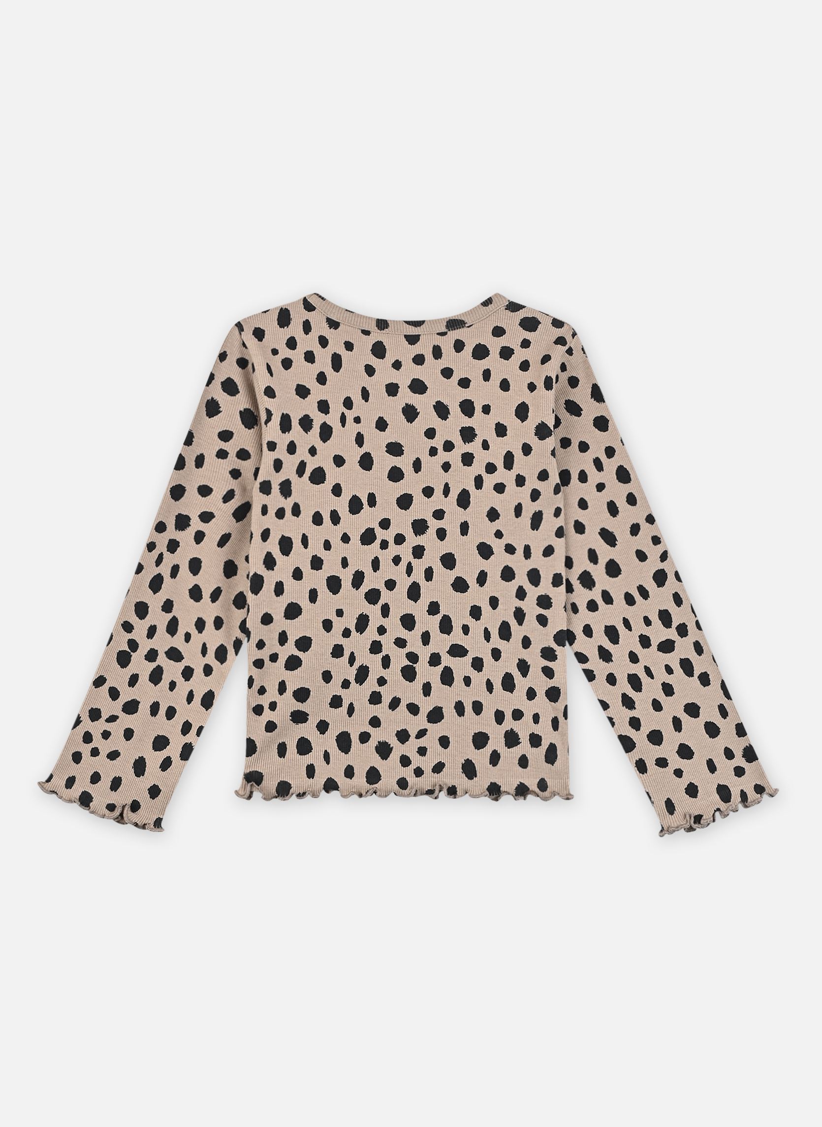 Tee-shirts manches longues Nieve Printed Longsleeve Rib T-shirt fille beige Liewood Tee-shirts manches longues Nieve Printed Longsleeve Rib T-shirt fille beige LEO SPOTS / MIST