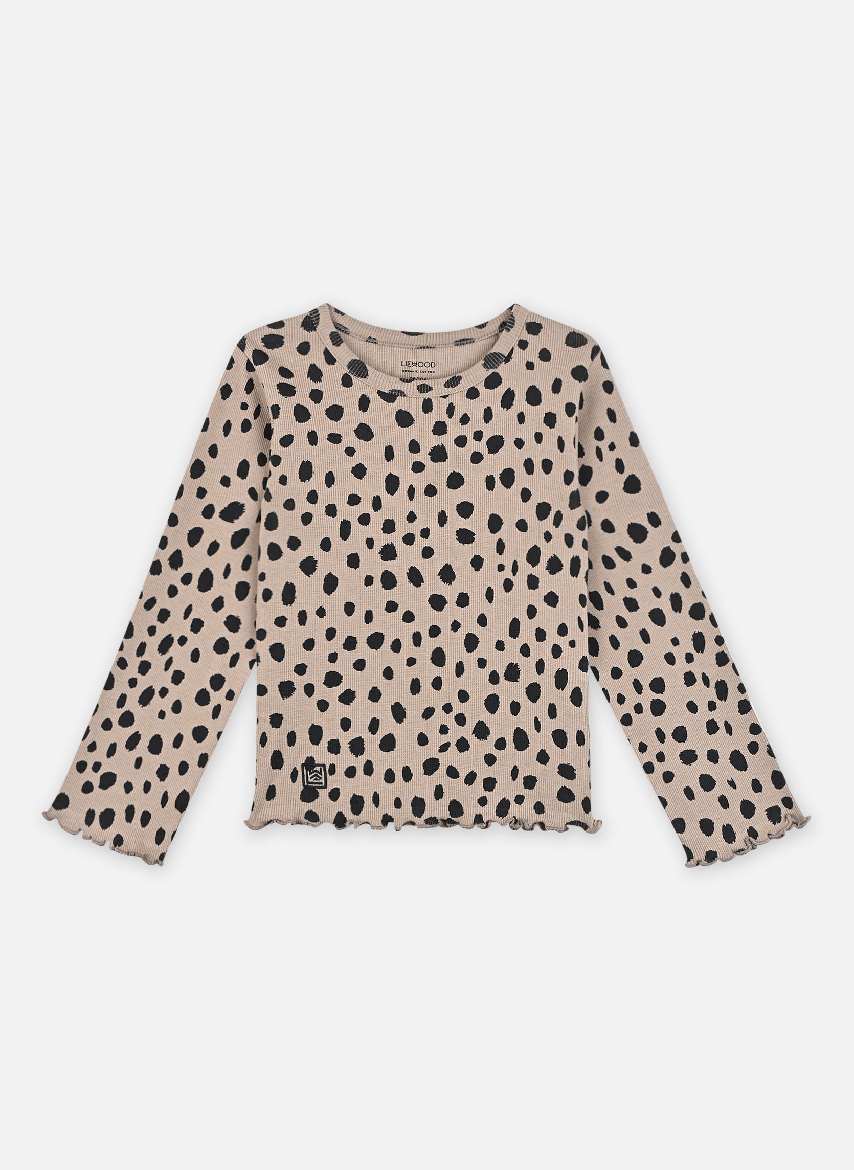 Tee-shirts manches longues Nieve Printed Longsleeve Rib T-shirt fille beige Liewood Tee-shirts manches longues Nieve Printed Longsleeve Rib T-shirt fille beige LEO SPOTS / MIST