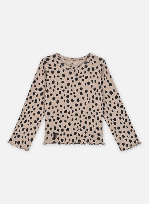 Liewood Langarm-T-Shirts Nieve Printed Longsleeve Rib T-shirt mädchen beige
