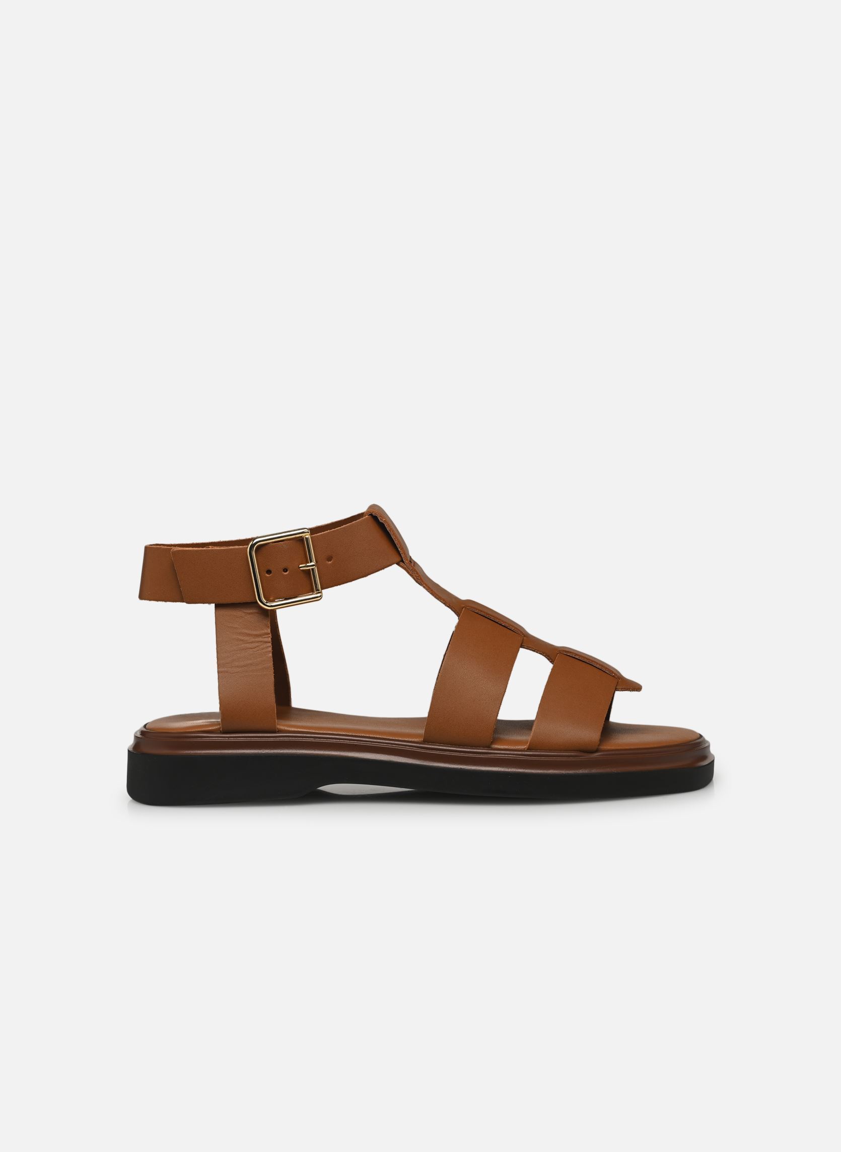 Platte sandalen Suzanne dames bruin Texto Platte sandalen Suzanne dames bruin Cognac