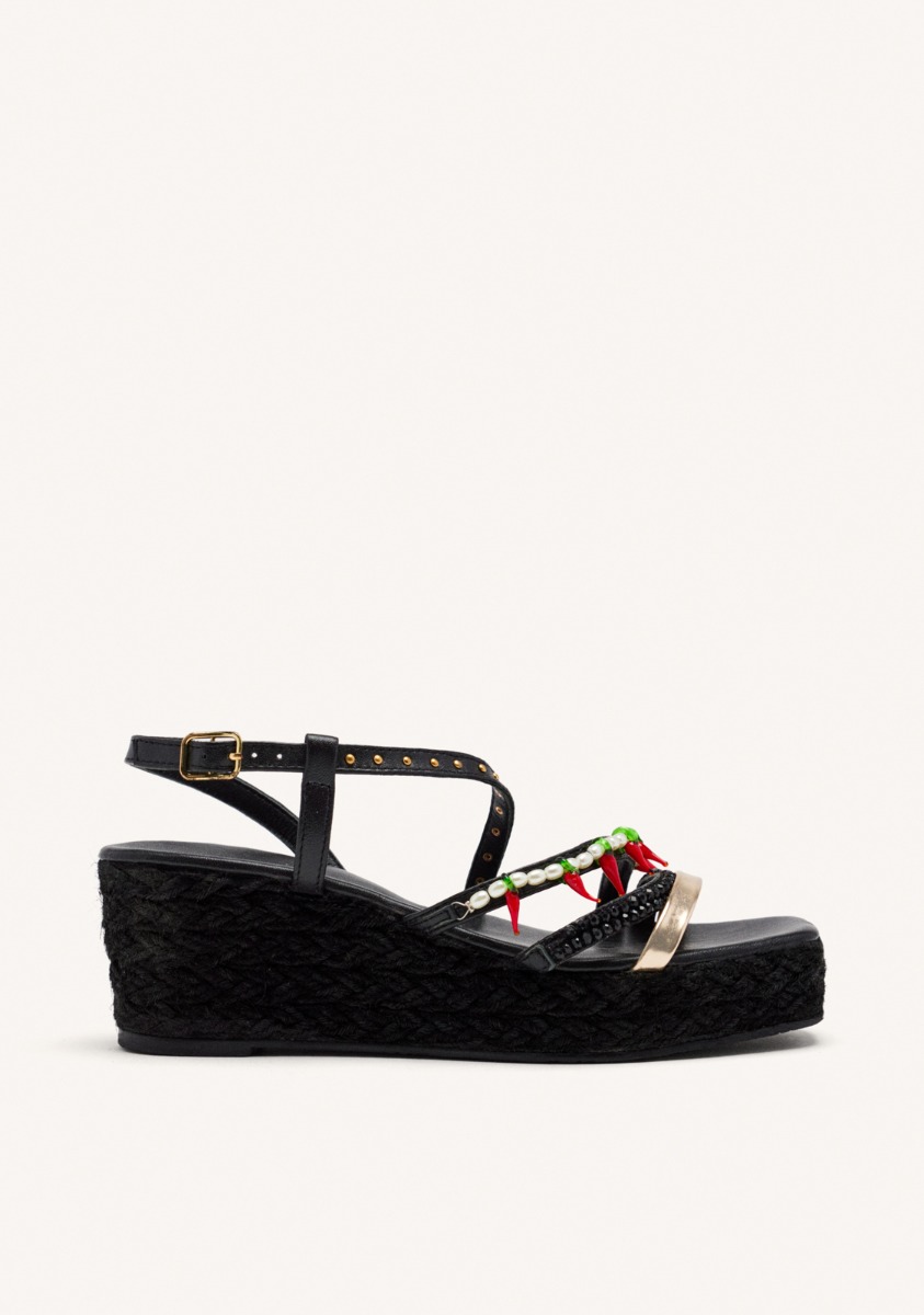 Sandales Dressing - Sandales Cuir Perlées Xena - Noir femme noir Gioseppo Sandales Dressing - Sandales Cuir Perlées Xena - Noir femme noir Noir