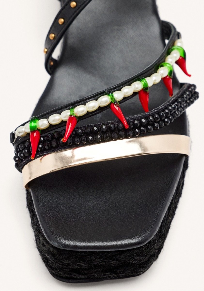 Sandales Dressing - Sandales Cuir Perlées Xena - Noir femme noir Gioseppo Sandales Dressing - Sandales Cuir Perlées Xena - Noir femme noir Noir