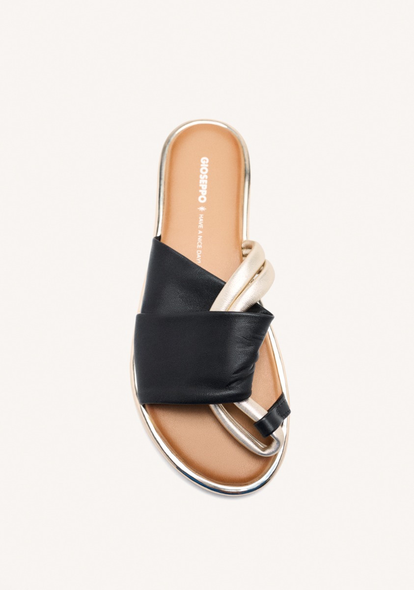 Sandales Sandals - Sandales Plates Cuir Whately - Noir femme noir Gioseppo Sandales Sandals - Sandales Plates Cuir Whately - Noir femme noir Noir