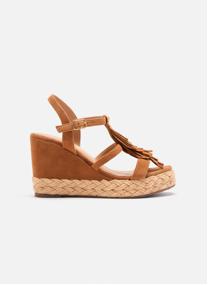 Sandales Dressing - Sandales Compensées à Franges Cuir Elderon - Cuero femme marron Gioseppo Sandales Dressing - Sandales Compensées à Franges Cuir Elderon - Cuero femme marron Marron