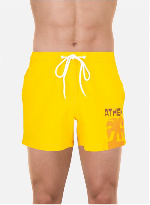 ATHENA Shorts de bain SUMMER VIBES homme jaune