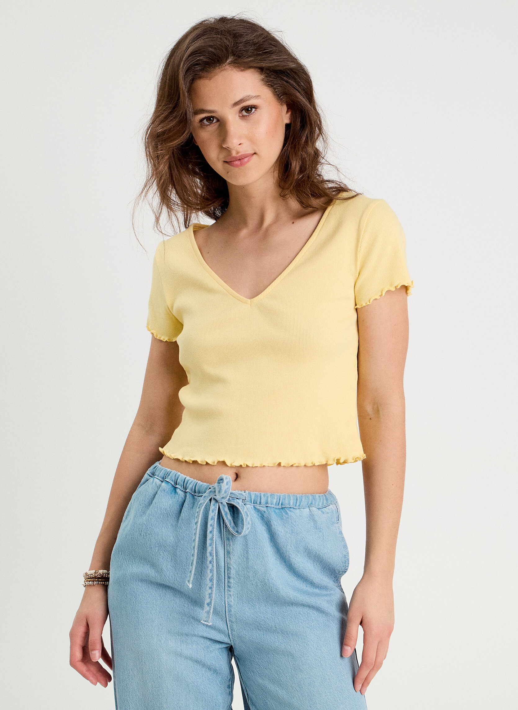 Tee-shirts KCOTDANC femme jaune Cache Cache Tee-shirts KCOTDANC femme jaune Jaune
