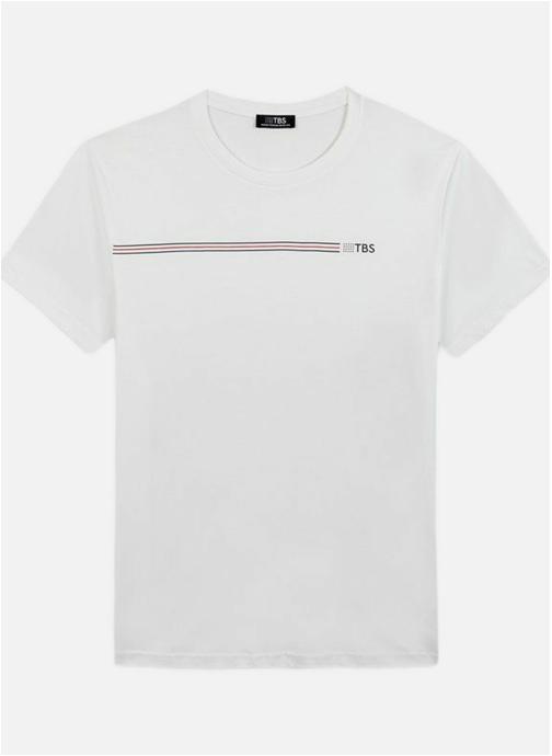 TBS Tee-shirts T-shirt manches courtes MELUTTEE ARCTIQUE homme blanc