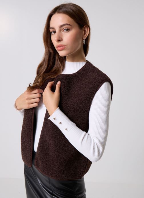 MADE BY Vestes sans manches VFOURUR femme marron