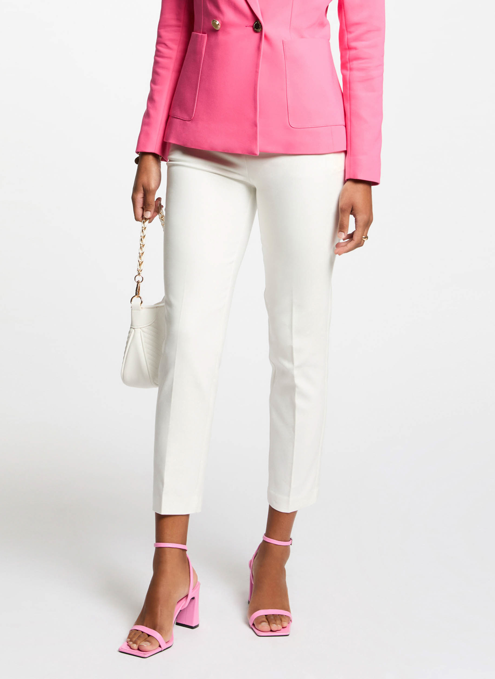 Pantalons droit 251-PKY.F femme blanc Morgan Pantalons droit 251-PKY.F femme blanc Blanc