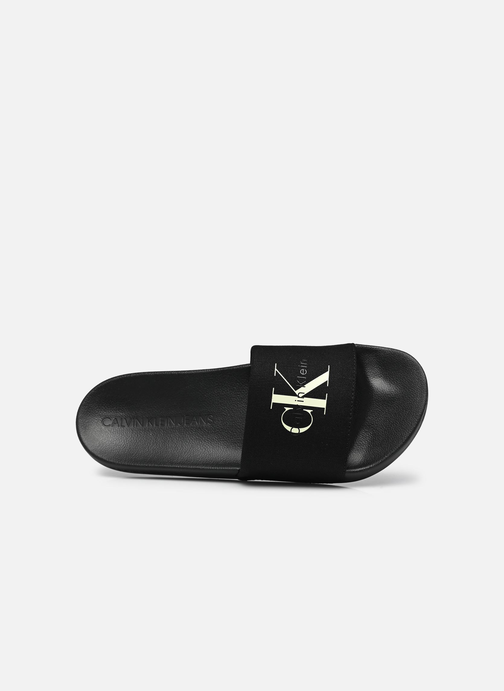 Sandales de bain SLIDE MONOLOGO CV homme noir Calvin Klein Sandales de bain SLIDE MONOLOGO CV homme noir BLACK