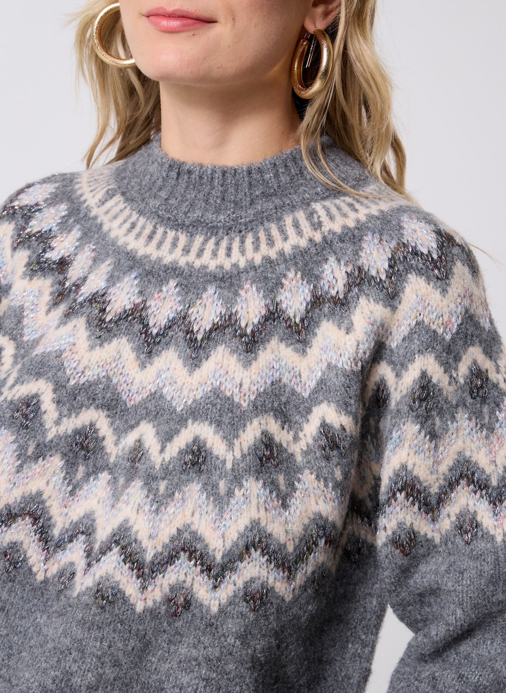 Pulls MJACQUARD2 femme gris MADE BY Pulls MJACQUARD2 femme gris IMP_JACQUARD BEIGE_GRIS