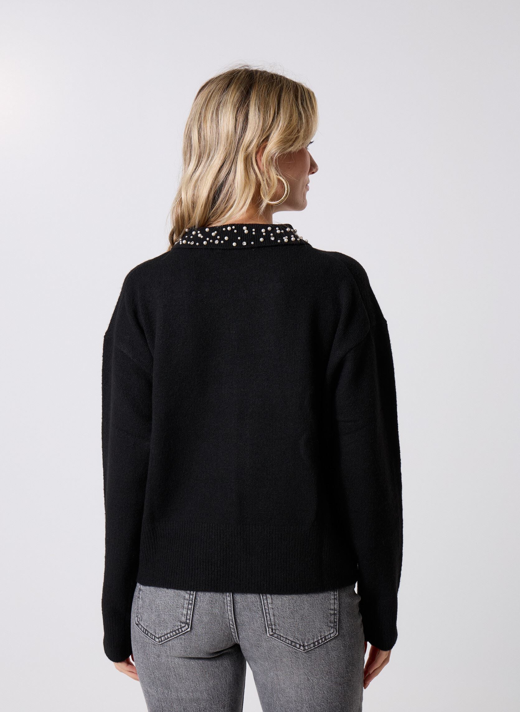 Pulls PBIJOU femme noir MADE BY Pulls PBIJOU femme noir JET BLACK