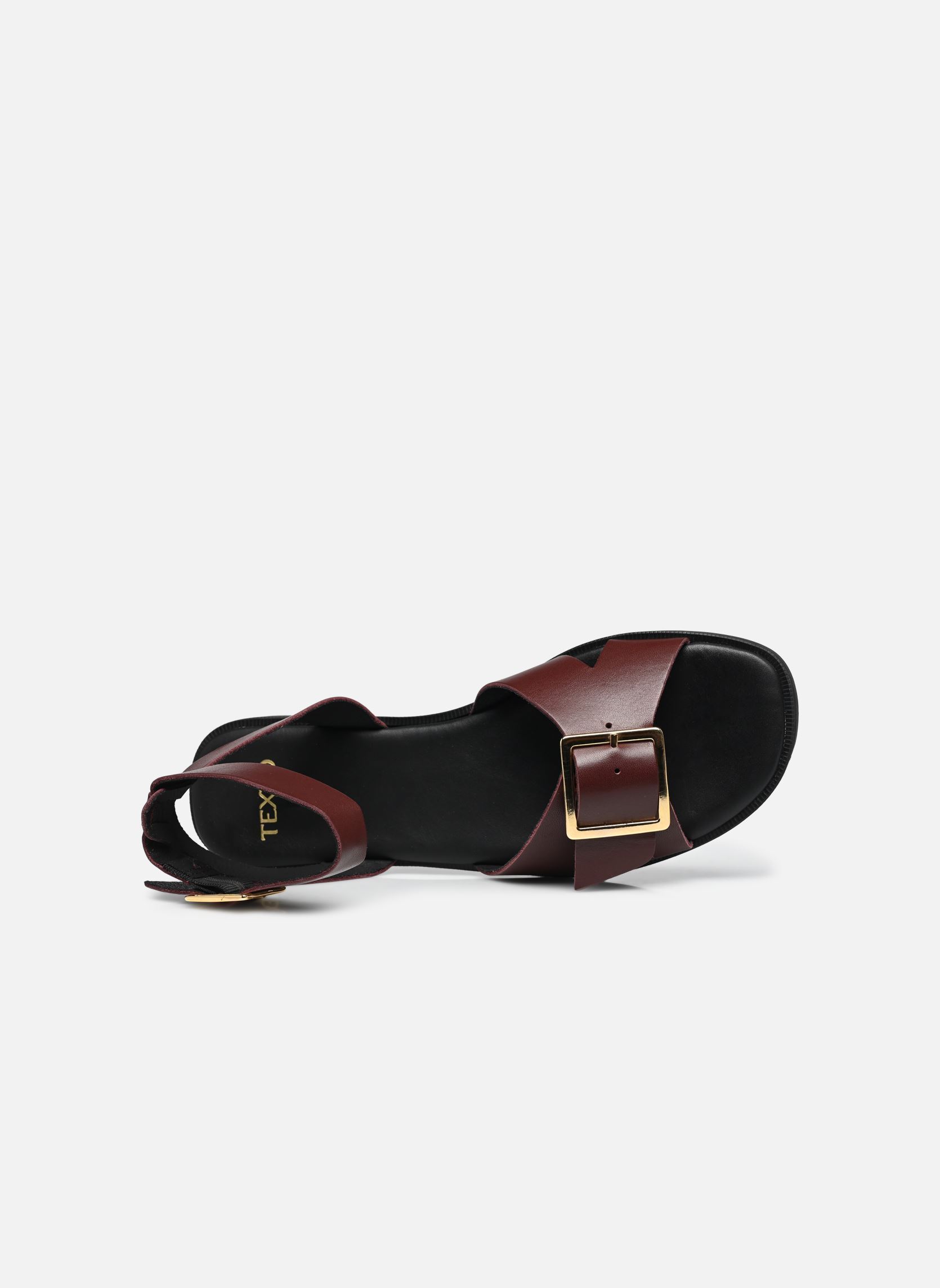 Sandales plates Nevada femme bordeaux Texto Sandales plates Nevada femme bordeaux Bordeaux