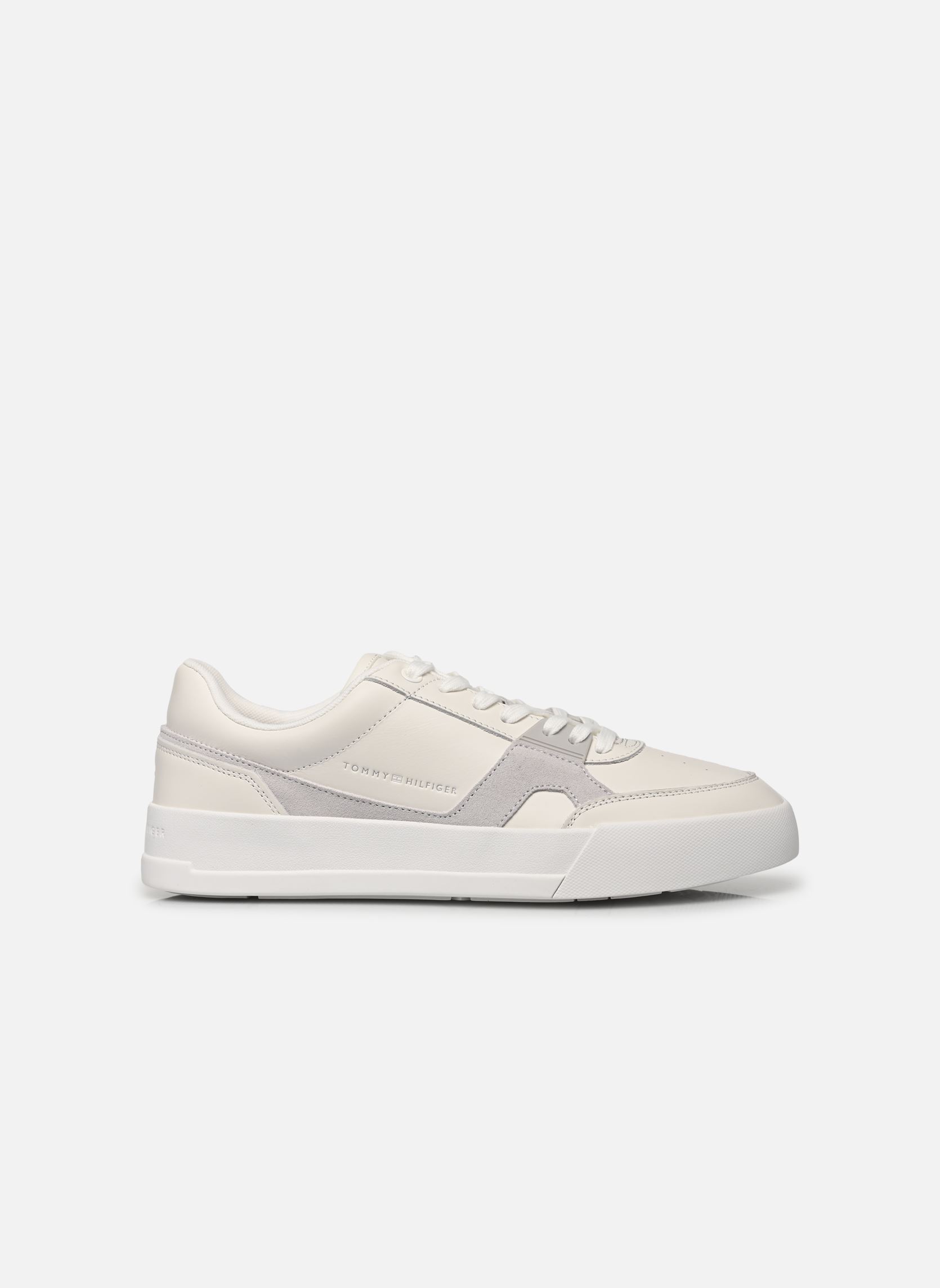 Baskets TH COURT CRAFT LTH WHT homme blanc Tommy Hilfiger Baskets TH COURT CRAFT LTH WHT homme blanc WHITE