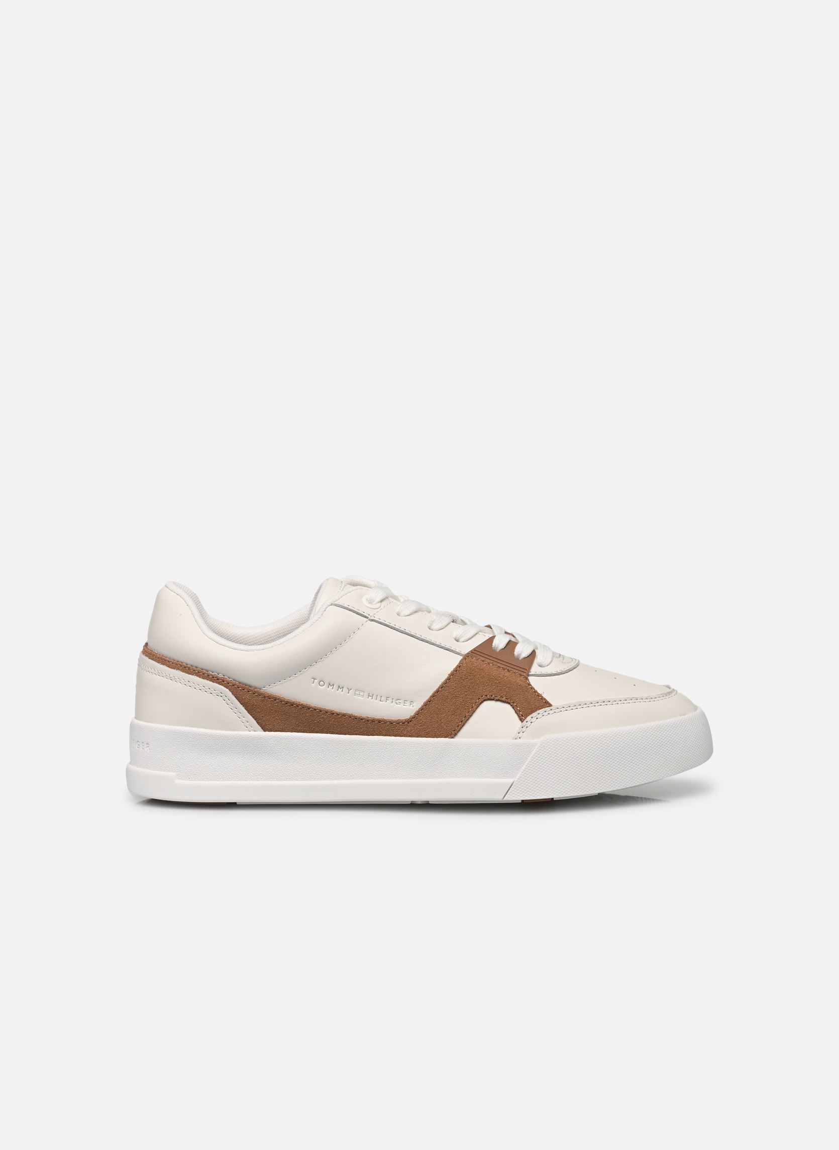 Baskets TH COURT CRAFT LTH homme blanc Tommy Hilfiger Baskets TH COURT CRAFT LTH homme blanc WHITE
