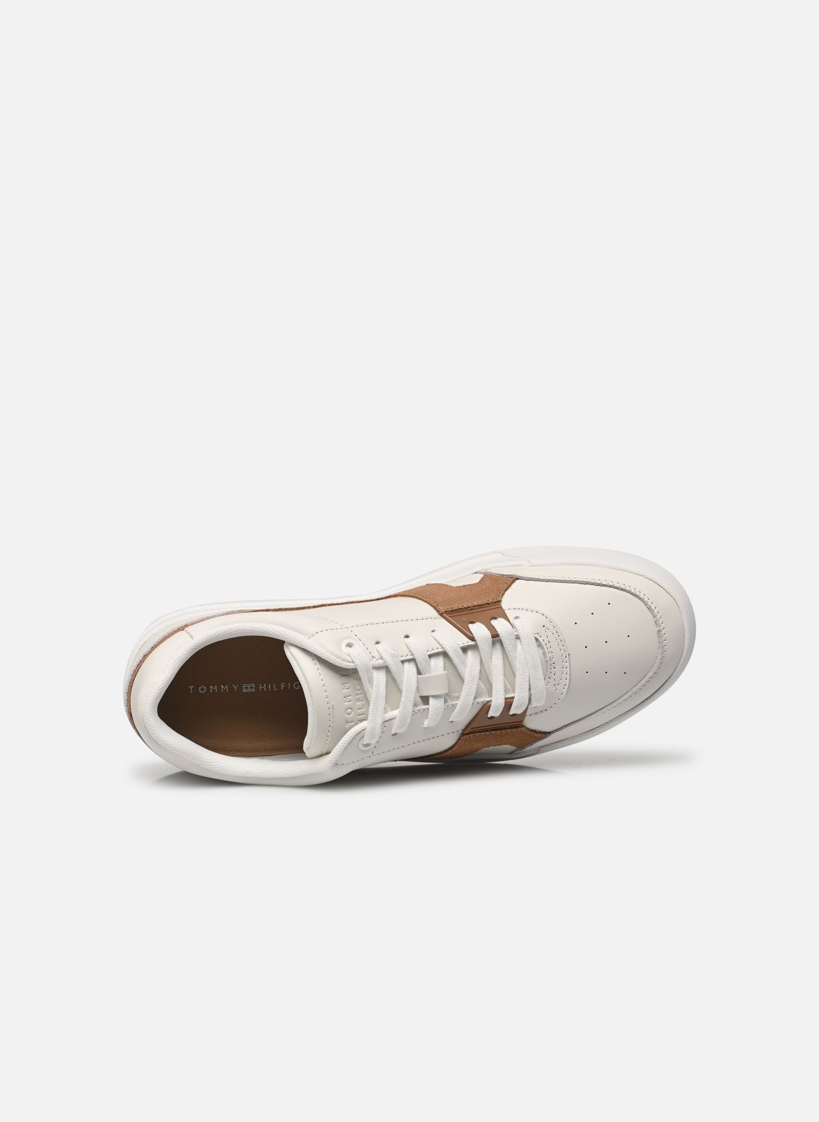 Baskets TH COURT CRAFT LTH homme blanc Tommy Hilfiger Baskets TH COURT CRAFT LTH homme blanc WHITE