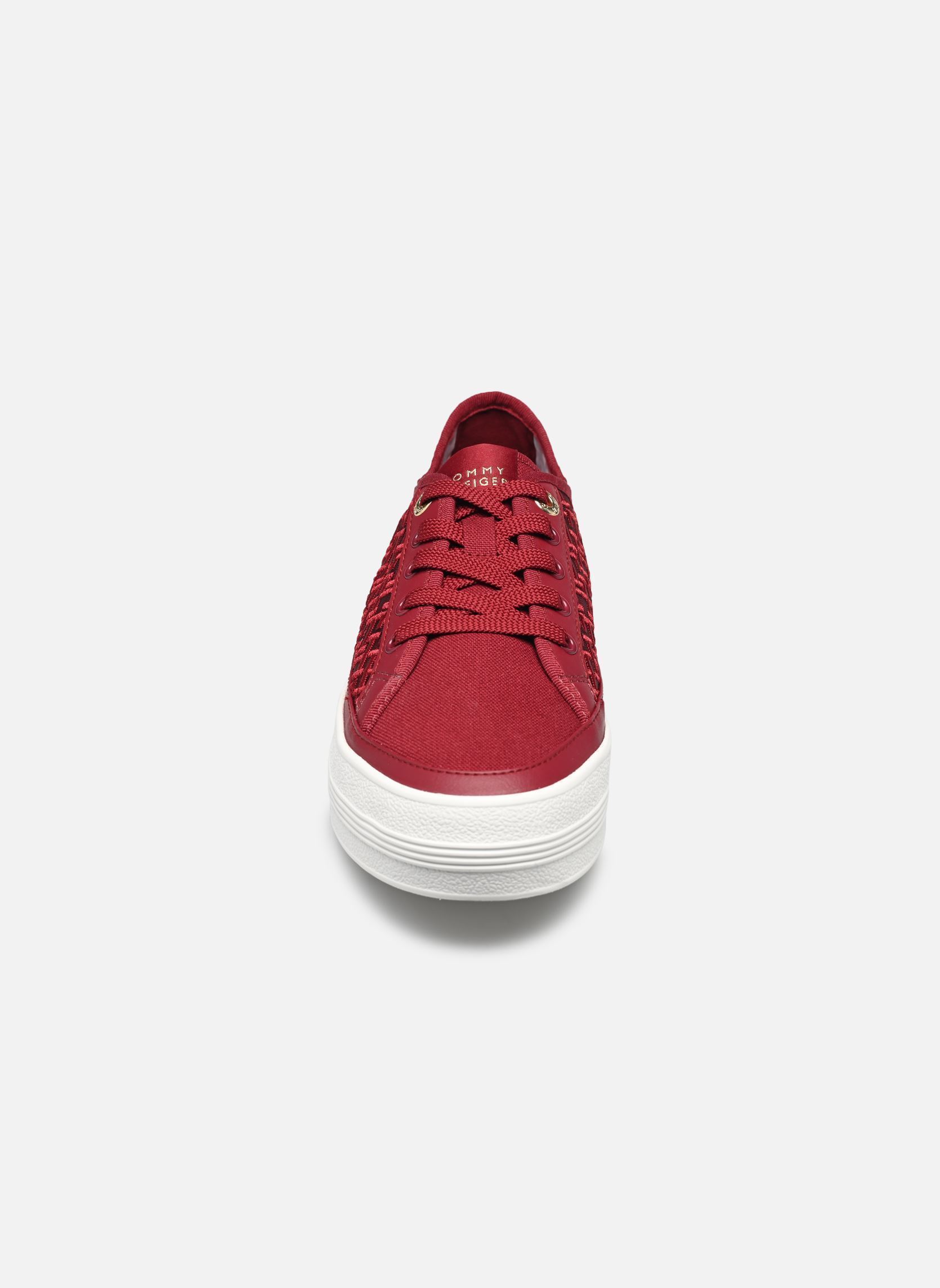 Zapatillas VULC EMBROIDERED SNE mujer rojo Tommy Hilfiger Zapatillas VULC EMBROIDERED SNE mujer rojo RED